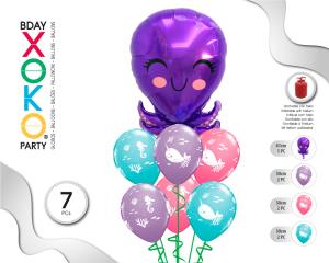 SET PULPO 7 GLOBOS