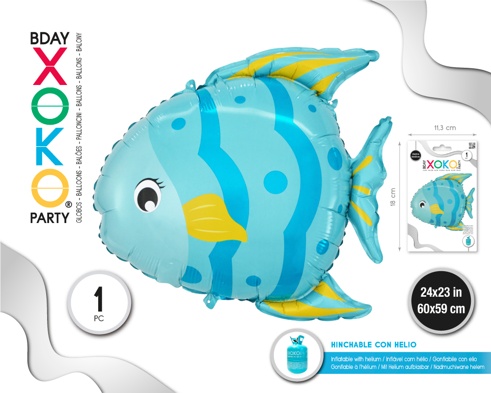 [58385] GLOBO MYLAR PEZ TROPICAL 60*59CM