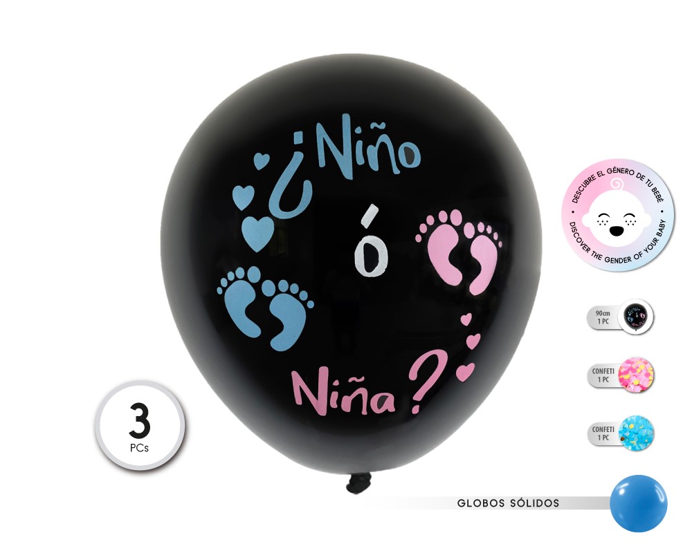 [56941] GLOBO LATEX GENDER REVEAL 90CM 36P