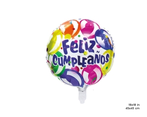 GLOBO MYLAR FELIZ CUMPLE 45CM
