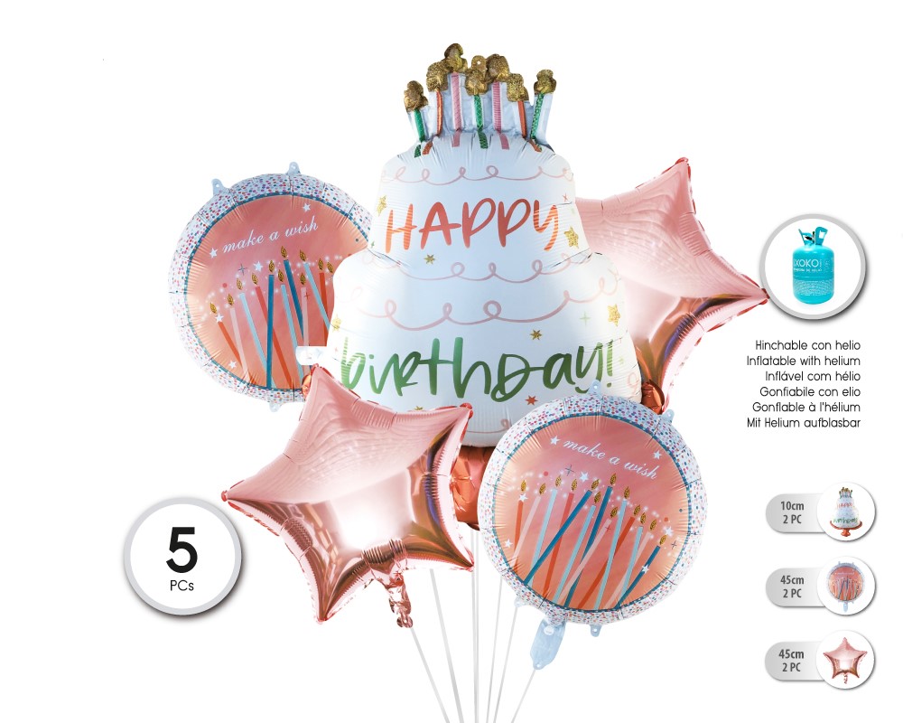 SET TARTA CHAMPAN HB 5PC