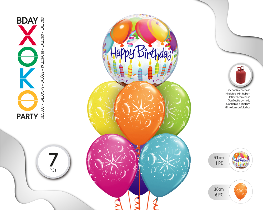 SET FELIZ CUMPLEAÑO 7PC