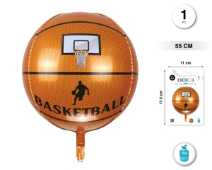 [55991] GLOBO FOIL ESFERA 55CM BASKET