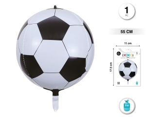 [55990] GLOBO FOIL ESFERA 55CM BALON FUTBOL
