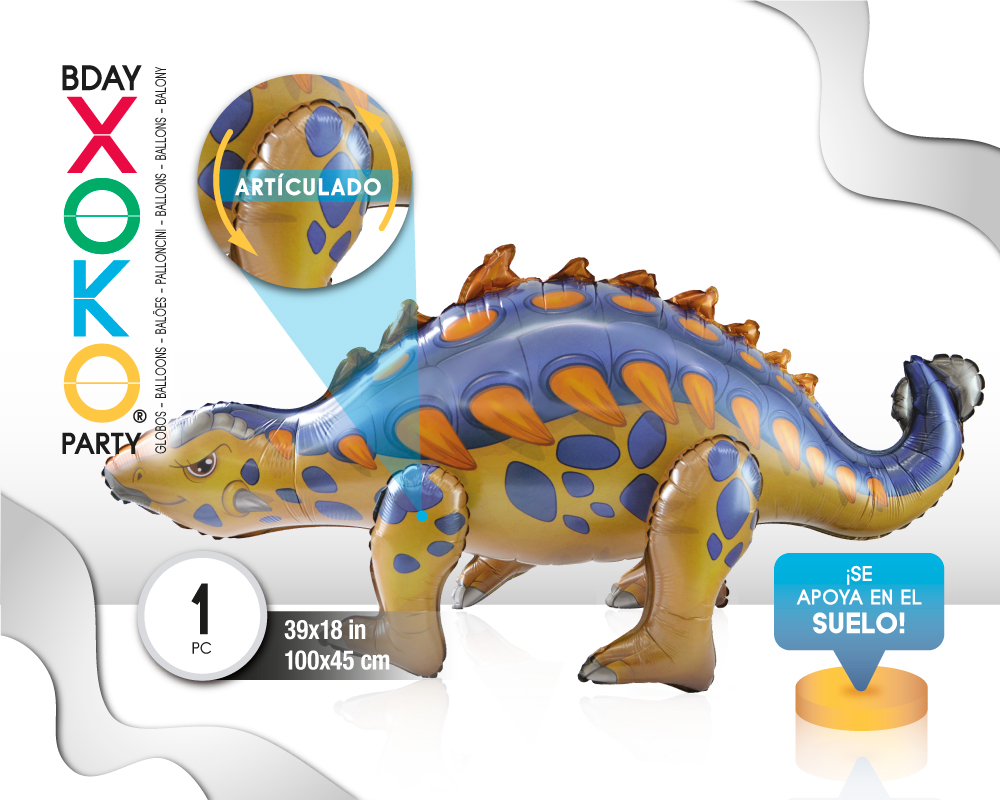 [57492] GLOBO FOIL DINO 45*100CM
