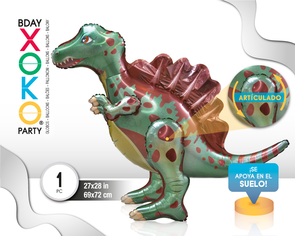 [57493] GLOBO FOIL DINO 69*72CM