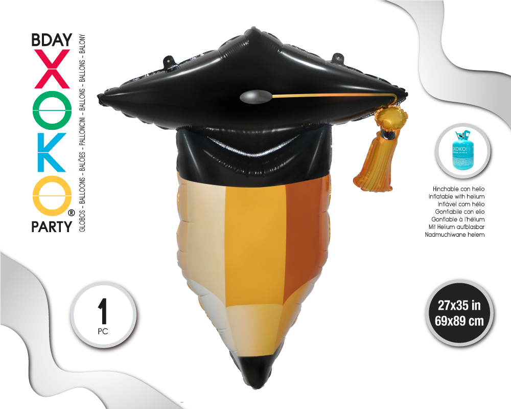 [57277] GLOBO FOIL LAPIZ GRADUADO 69*89CM