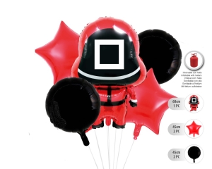 GLOBO MYLAR RED BOY 5PC