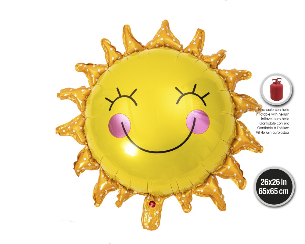 [55243] GLOBO FOIL SOL SONRISA 65*65 (SIN HELIO)