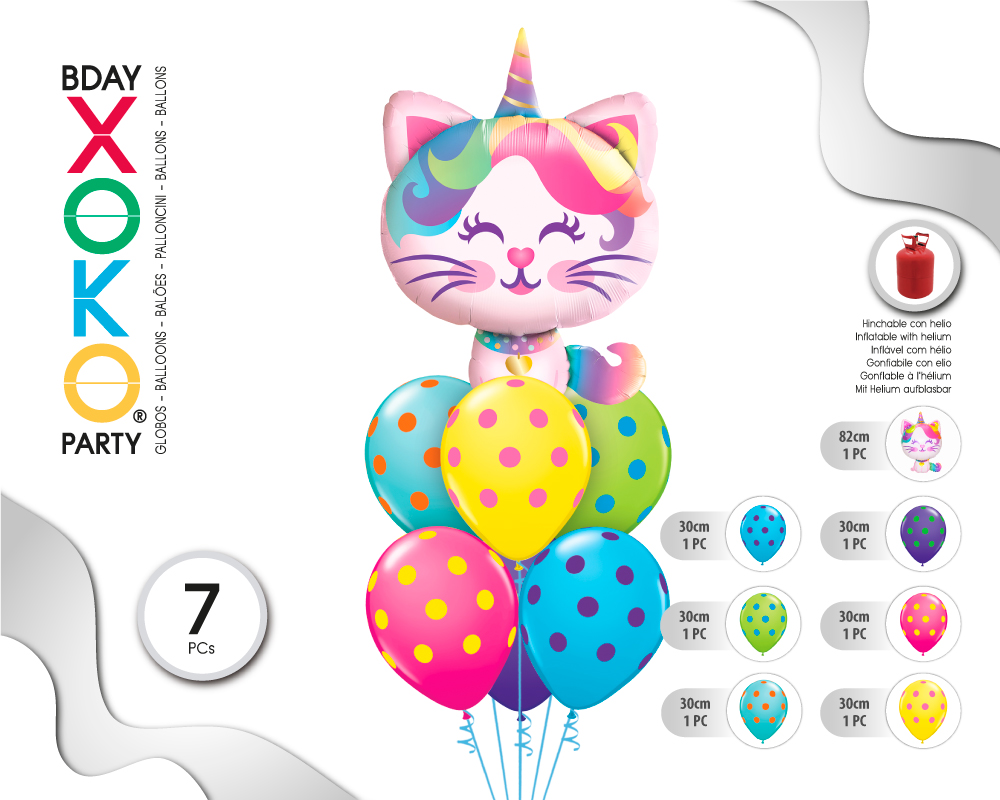 [55519] SET CATICORNIO 7 GLOBOS