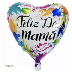 Feliz día mamá manchas pintura 18"