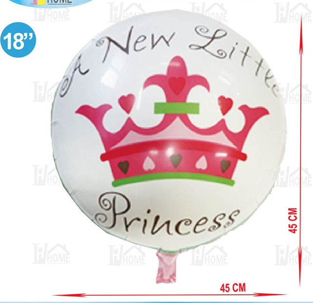 [70707] GLOBO POLIAMIDA A NEW LITTLE PRINCESS 18"