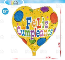[70716] GLOBO POLIAMIDA FELIZ CUMPLEAÑOS 18"