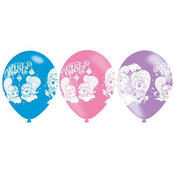 *GLOBOS LATEX 11": SHIMMER & SHINE (6x6)