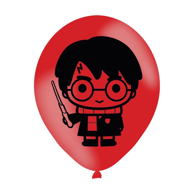 *GLOBOS LATEX 27 CM HARRY POTTER PACK 6