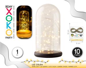 [54175] GUIRNALDA ALAMBRE LED 10M/100 LED CALIDA