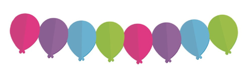 GUIRNALDA PAPEL GLOBOS MULTICOLOR 360X13.3X18