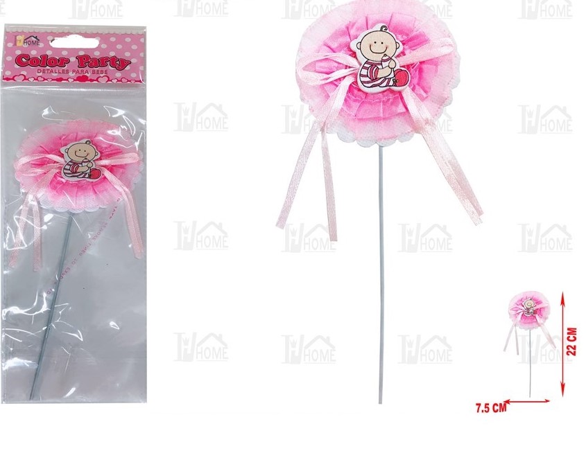 PALITO DECORACION BABY ROSA