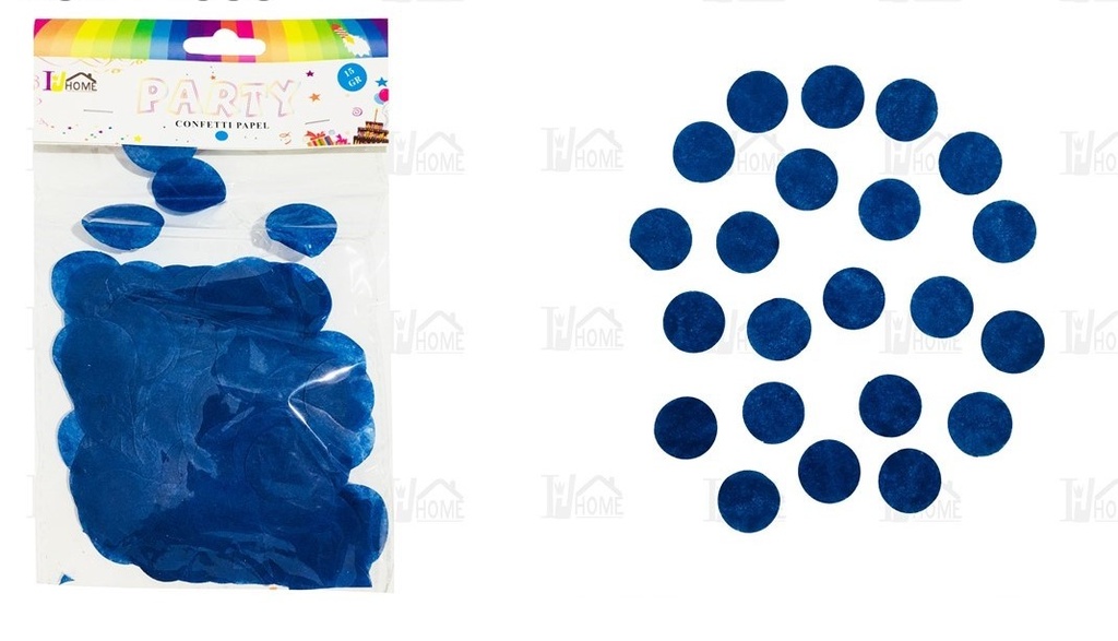 BOLSA DE CONFETTI PAPEL 15 GR REDONDO AZUL