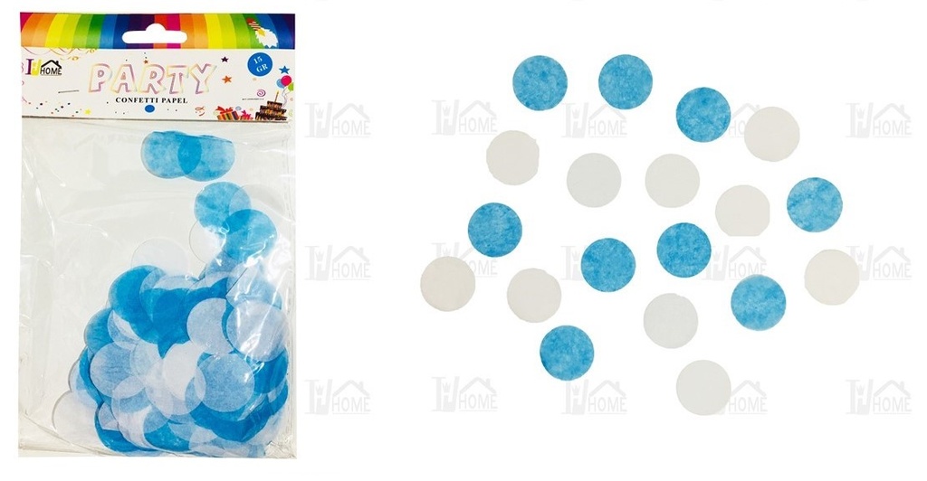 BOLSA DE CONFETTI PAPEL 15 GR REDONDO MULTICOLOR