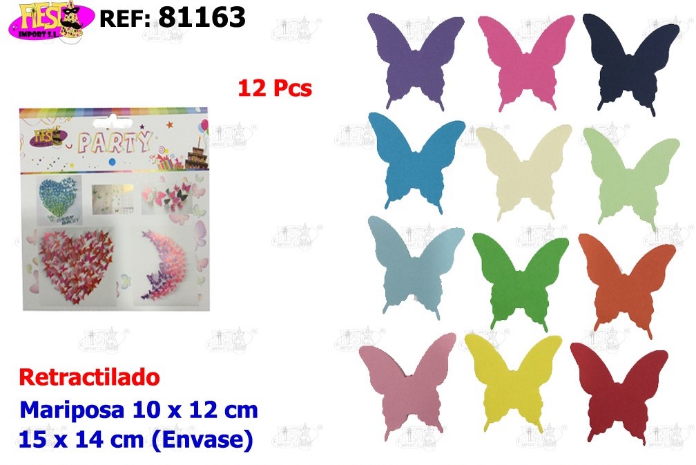 MARIPOSA GR. 12 PCS 10X12CM