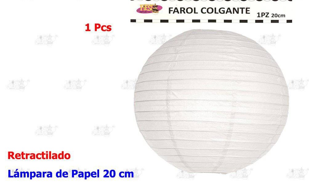 LAMPARA DE PAPEL BLANCO 20CM