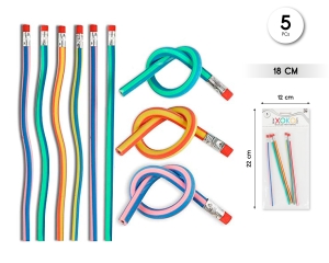 PACK PINATA LAPICES FLEX 5PC