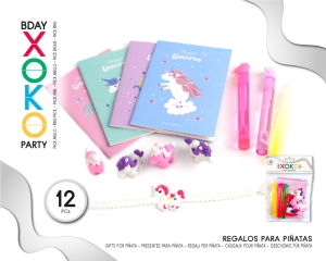 PACK PIÑATA UNICORNIO 12PC 4