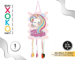 PIÑATA UNICORNIO RAINBOW 53*40*10