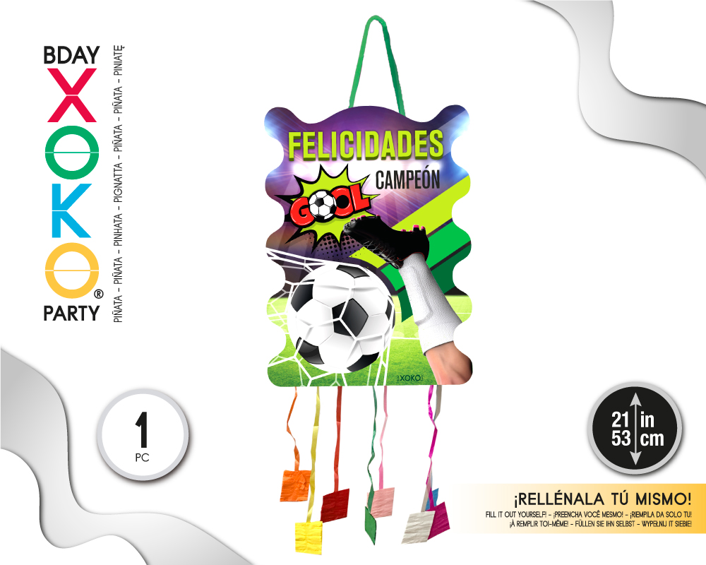 PIÑATA FUTBOL 53*40*10