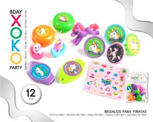 PACK PINATA UNICORNIO 12PC 1