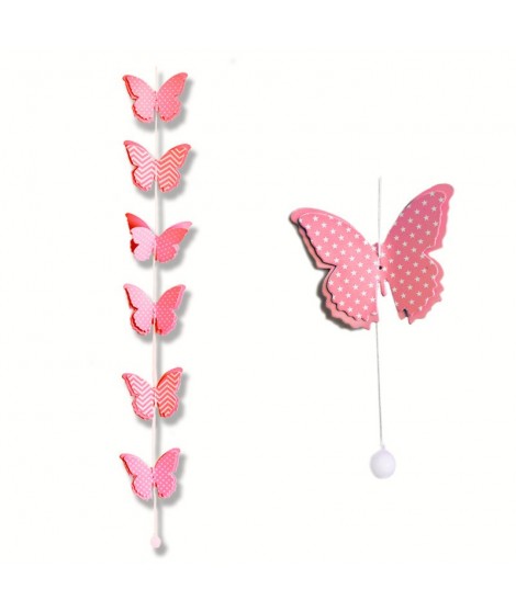 GIRNALDA MARIPOSAS ROSA