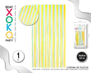 CORTINA DE FLECOS 1M*2M RAINBOW PASTEL