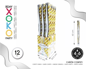 [53365] CAÑON CONFETTI ORO 60CM