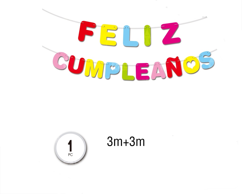 BANNER FELIZ C FLOCA COLORIN