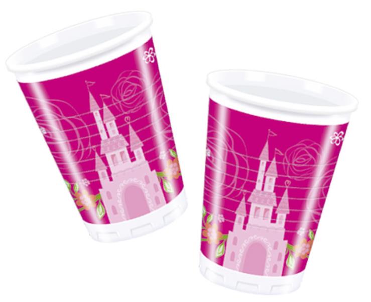 VASO PLAST.PRINCESAS 10UND.