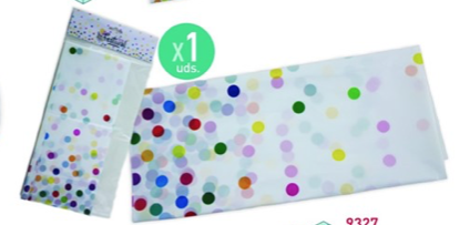 MANTEL 137x180cm. DOTS MULTICOLOR