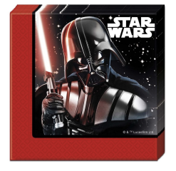 SERVILLETAS STAR WARS 33X33CM 20 UND