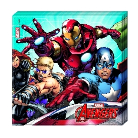 SERVILLETAS 33X33 AVENGERS N. (20UND)