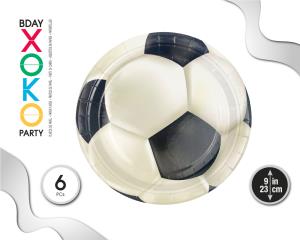 PLATO 23CM BALON FUTBOL 6PC