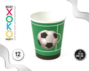 VASO 9OZ FUTBOL 12PC