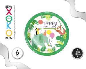PLATO 18CM WILD ANIMAL 6PC