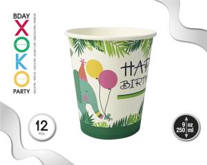 VASO 9OZ WILD ANIMAL 12PC