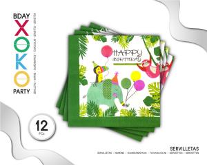 SERVILLETA WILD ANIMAL 12PC