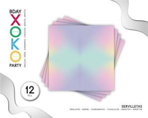 SERVILLETA RAINBOW 12PC