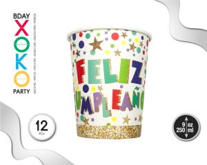 VASO 9OZ FELIZ C 12PC