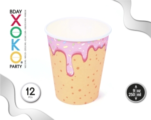 VASO 9OZ DONUT 12PC