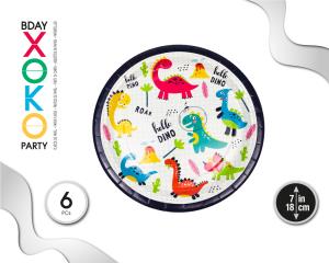 PLATO 18CM DINO 6PC