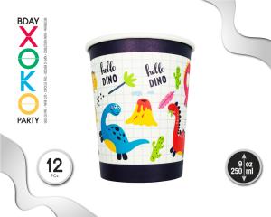 VASO 9OZ DINO 12PC