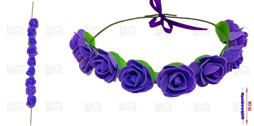 CORONA DE FLORES LILA